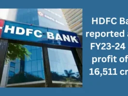 HDFC Bank Shares HDFC Bank reported a Q4 FY23-24 net profit of Rs 16,511 crore